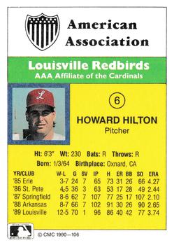 1990 CMC #106 Howard Hilton Back