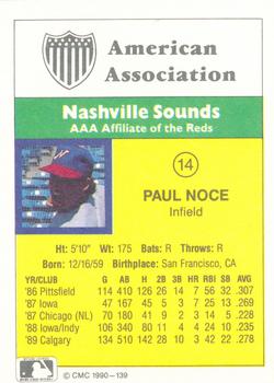 1990 CMC #139 Paul Noce Back