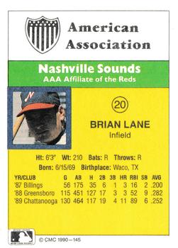 1990 CMC #145 Brian Lane Back