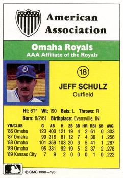 1990 CMC #193 Jeff Schulz Back