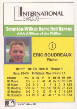 1990 CMC #227 Eric Boudreaux Back