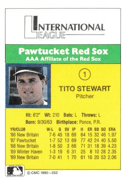 1990 CMC #252 Tito Stewart Back
