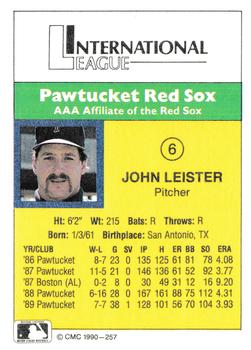 1990 CMC #257 John Leister Back