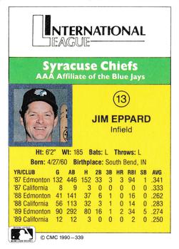 1990 CMC #339 Jim Eppard Back