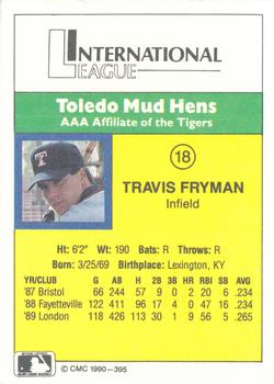 1990 CMC #395 Travis Fryman Back