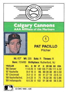 1990 CMC #428 Pat Pacillo Back
