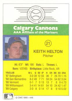 1990 CMC #448 Keith Helton Back