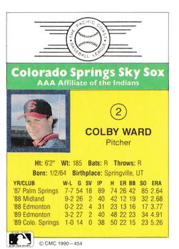1990 CMC #454 Colby Ward Back