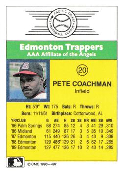 1990 CMC #497 Pete Coachman Back