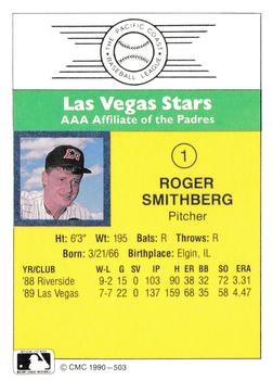 1990 CMC #503 Roger Smithberg Back