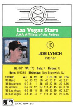 1990 CMC #513 Joe Lynch Back