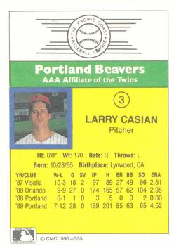 1990 CMC #555 Larry Casian Back