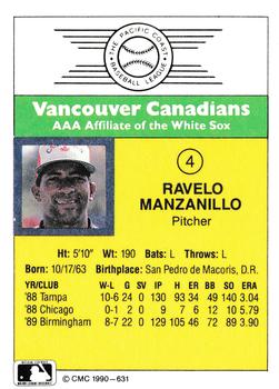 1990 CMC #631 Ravelo Manzanillo Back