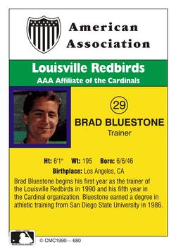 1990 CMC #680 Brad Bluestone Back