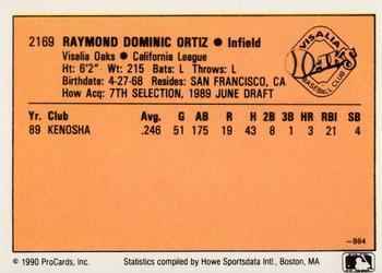 1990 CMC #864 Ray Ortiz Back