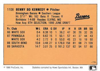 1990 CMC #770 Bo Kennedy Back