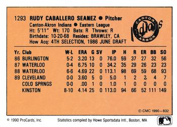 1990 CMC #832 Rudy Seanez Back