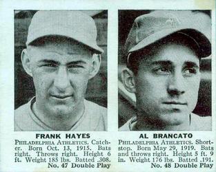 1941 Double Play (R330) #47-48 Frank Hayes / Al Brancato Front