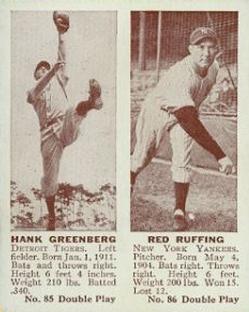 1941 Double Play (R330) #85-86 Hank Greenberg / Red Ruffing Front