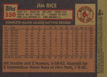 2003 Topps Shoebox Collection #89 Jim Rice Back