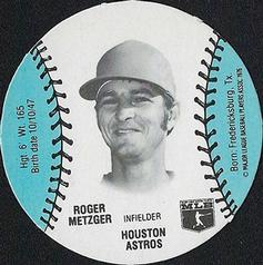 1977 Burger Chef Fun Meal Discs #NNO Roger Metzger Front