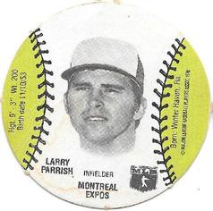 1977 Burger Chef Fun Meal Discs #NNO Larry Parrish Front