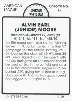 1978 SSPC 270 #159 Junior Moore Back