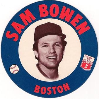 1978 Papa Gino's Discs #6 Sam Bowen Front