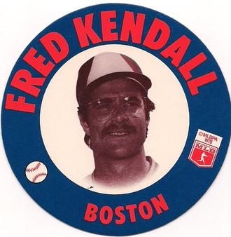 1978 Papa Gino's Discs #13 Fred Kendall Front