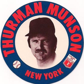 1978 Papa Gino's Discs #27 Thurman Munson Front
