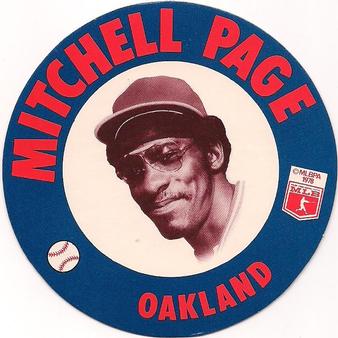 1978 Papa Gino's Discs #39 Mitchell Page Front