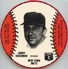 1979 Wiffle Ball Discs #NNO Jerry Koosman Front