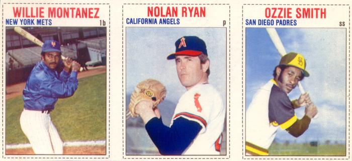 1979 Hostess - Panels #100-102 Willie Montanez / Nolan Ryan / Ozzie Smith Front