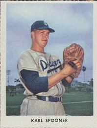 1955 Golden Stamps Brooklyn Dodgers #NNO Karl Spooner Front
