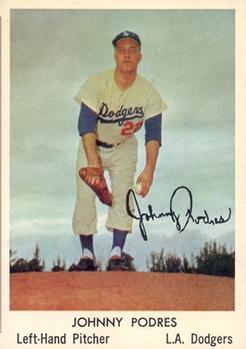 1960 Bell Brand Los Angeles Dodgers #19 Johnny Podres Front