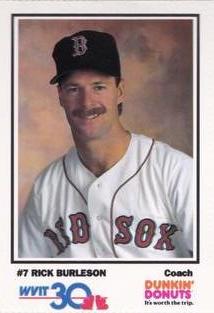 1992 Dunkin' Donuts Boston Red Sox #NNO Rick Burleson Front