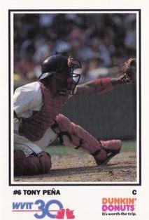 1992 Dunkin' Donuts Boston Red Sox #NNO Tony Pena Front