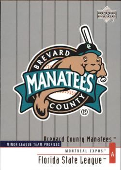 2002 Upper Deck Minor League #303 Brevard County Manatees Front