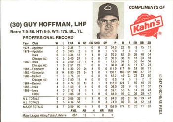 1987 Kahn's Cincinnati Reds #NNO Guy Hoffman Back