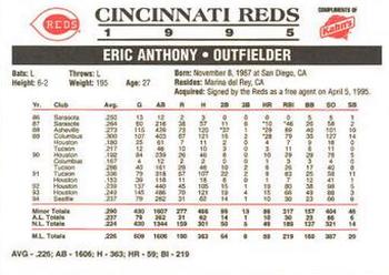 1995 Kahn's Cincinnati Reds #NNO Eric Anthony Back