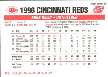 1996 Kahn's Cincinnati Reds #NNO Mike Kelly Back