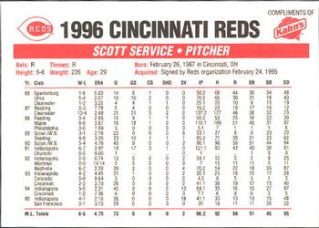 1996 Kahn's Cincinnati Reds #NNO Scott Service Back