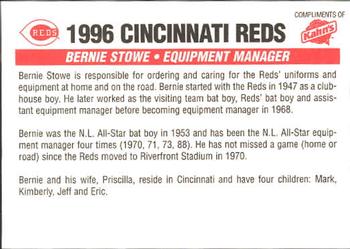 1996 Kahn's Cincinnati Reds #NNO Bernie Stowe Back