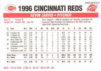 1996 Kahn's Cincinnati Reds #NNO Kevin Jarvis Back