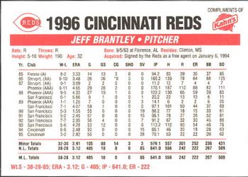 1996 Kahn's Cincinnati Reds #NNO Jeff Brantley Back