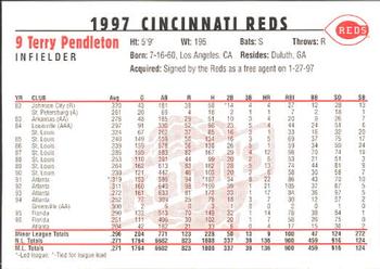 1997 Kahn's Cincinnati Reds #NNO Terry Pendleton Back