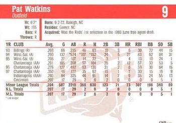 1998 Kahn's Cincinnati Reds #NNO Pat Watkins Back