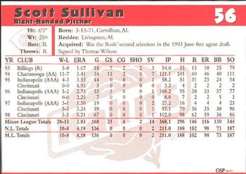 1999 Kahn's Cincinnati Reds #NNO Scott Sullivan Back