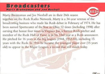 1999 Kahn's Cincinnati Reds #NNO Marty Brennaman / Joe Nuxhall Back