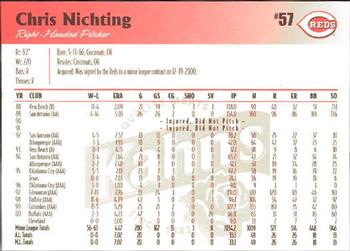 2001 Kahn's Cincinnati Reds #NNO Chris Nichting Back